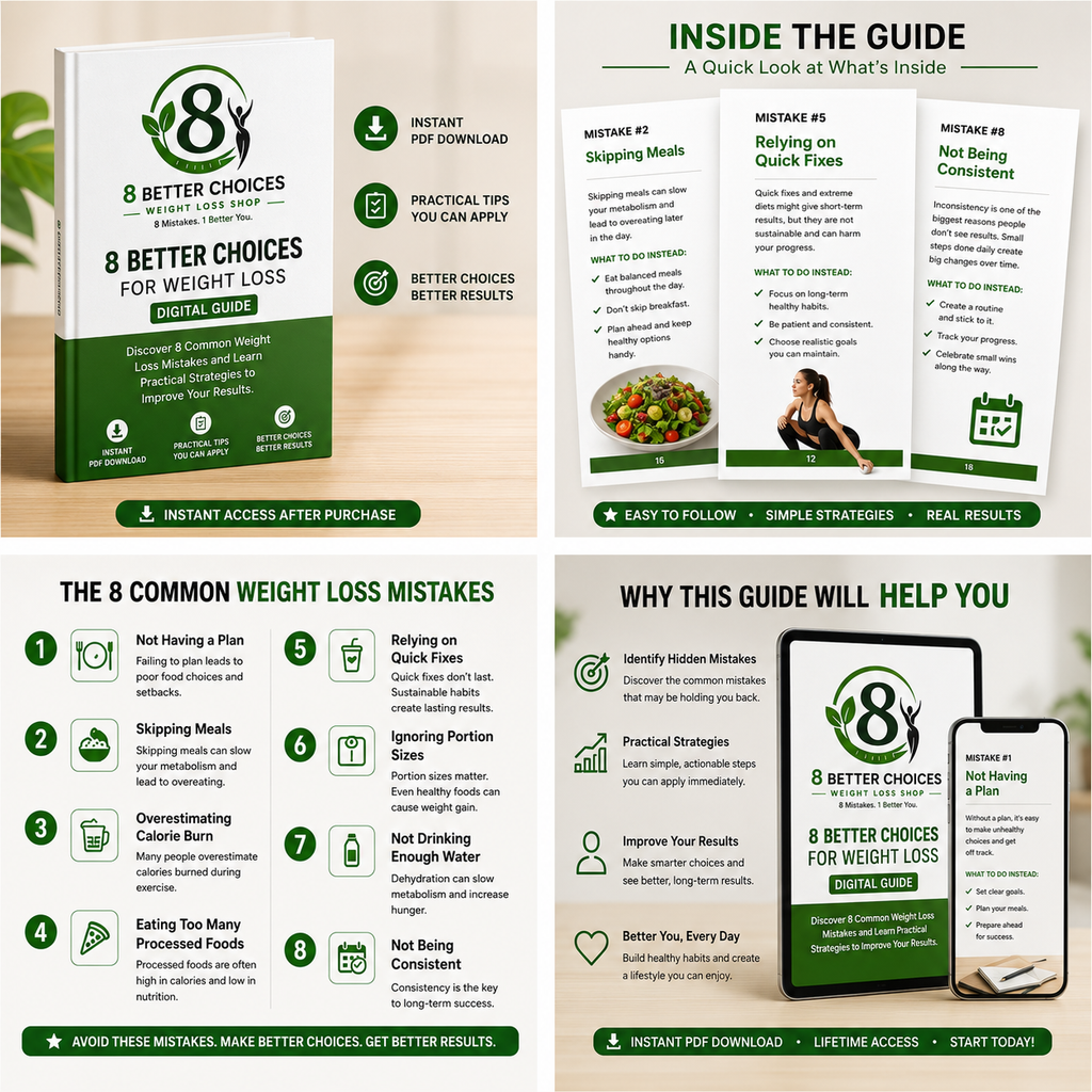 8 BETTER CHOICES FOR WEIGHT LOSS (Digital Guide)