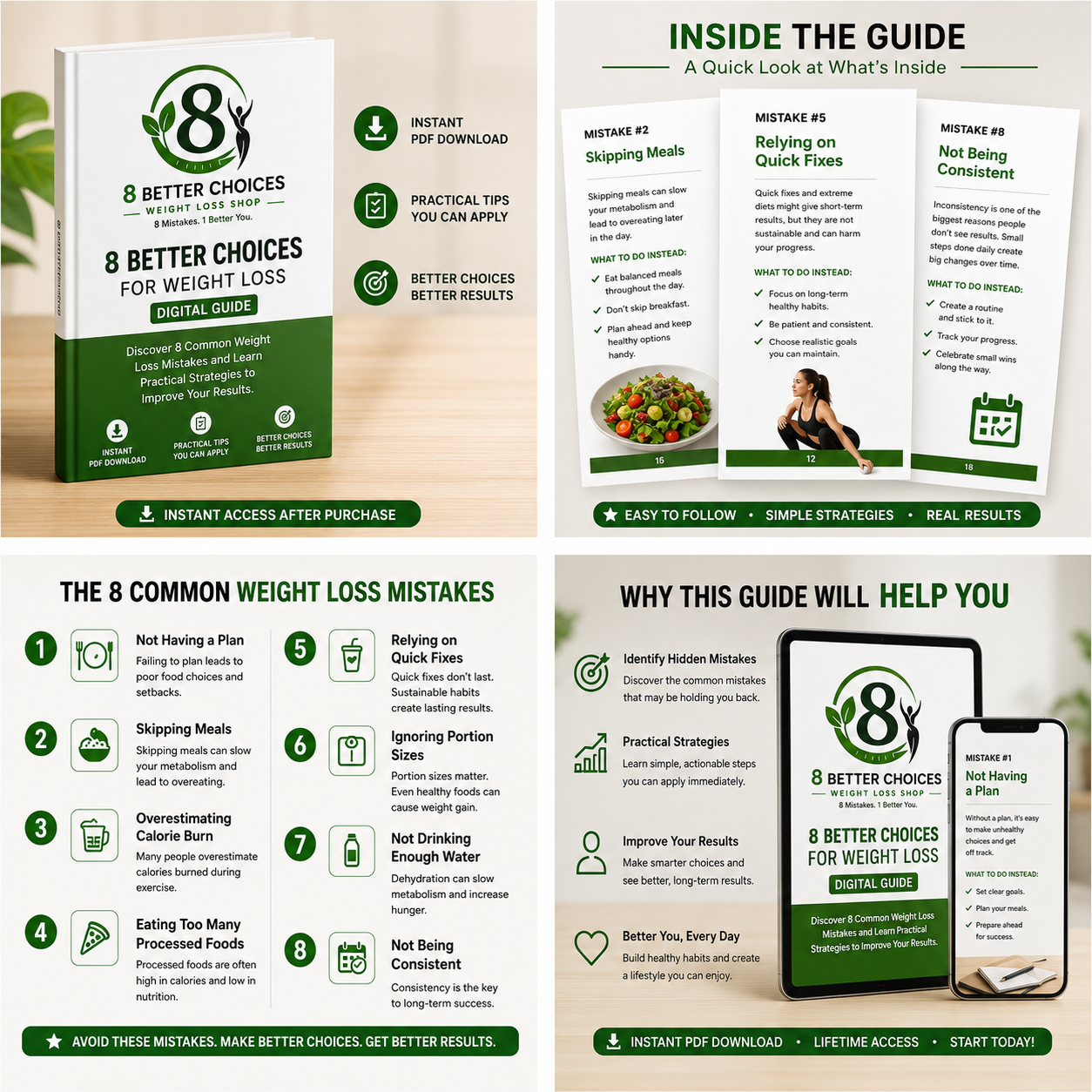 8 BETTER CHOICES FOR WEIGHT LOSS (Digital Guide)